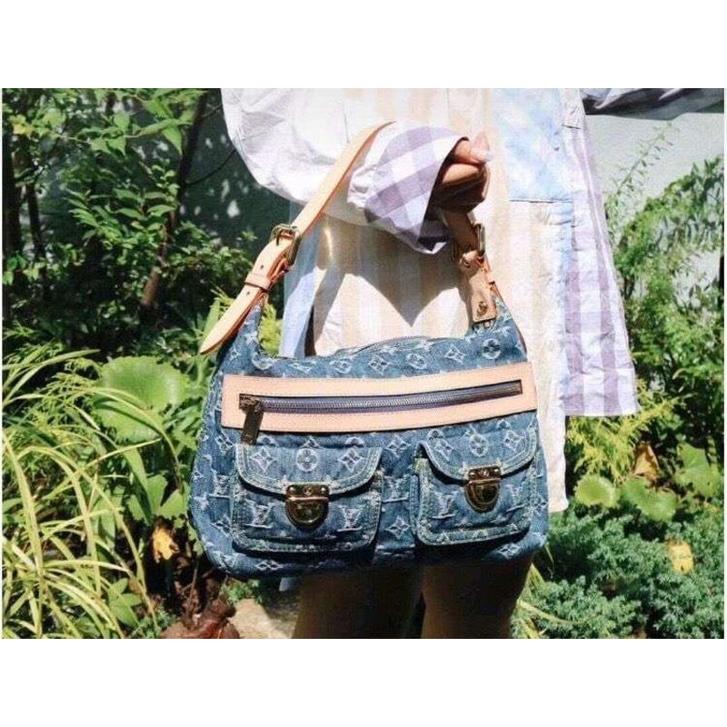 Fashion louis vuitton denim monogram bag